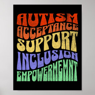 Affiche Autisme Inclusion Acceptation Soutien Emaîtrisatio