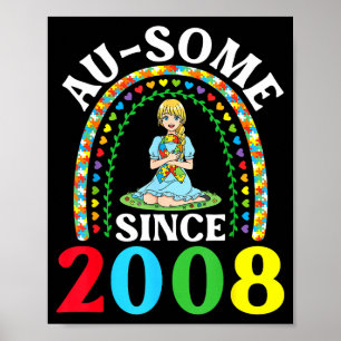 Affiche Autisme Incroyable Ausome Depuis 2008 Joyous 18e A
