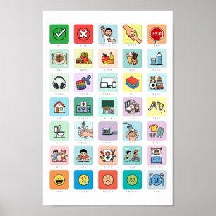 Affiche Autisme japonais AAC PECS Pointing Communication 0