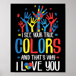 Affiche Autisme Main Je Vois Vos Vraies Couleurs Sensibili