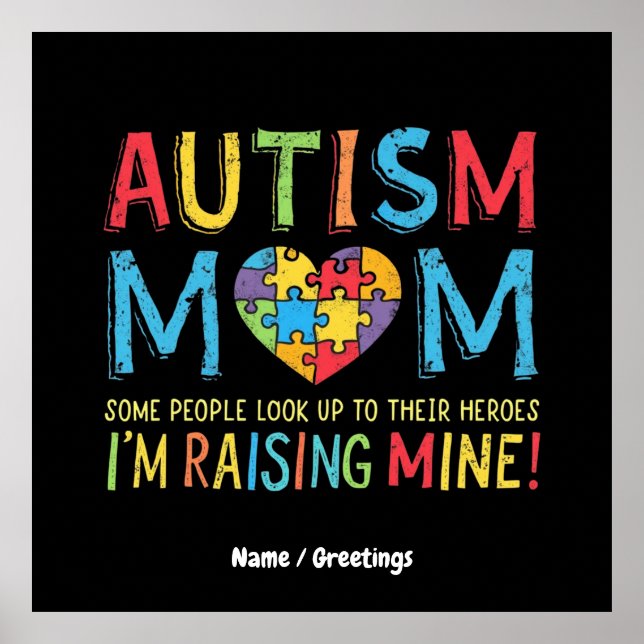 Affiche Autisme Maman Cadeau Certaines Personnes Cherchent (Devant)