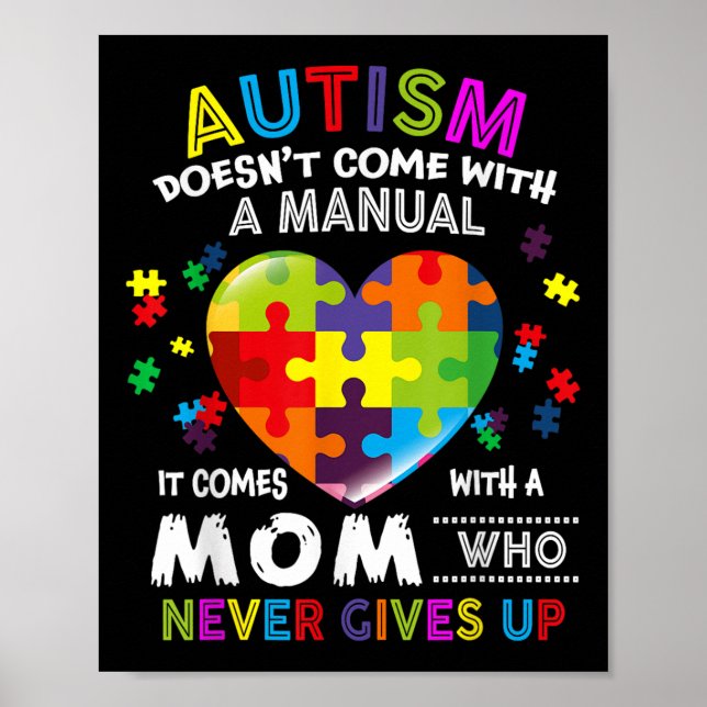 Affiche Autisme Maman Ne Vient Pas Avec Une Femme Manuel A (Devant)