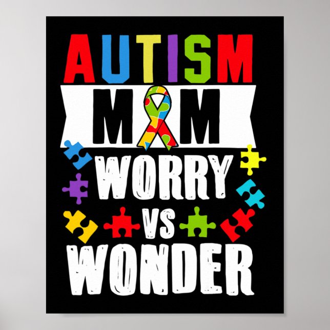 Affiche Autisme Maman S'Inquiète Vs Wonder Handicap (Devant)
