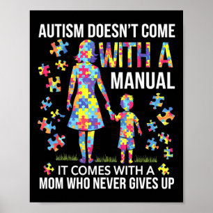 Affiche Autisme Maman Soutien Aux Mères Fortes