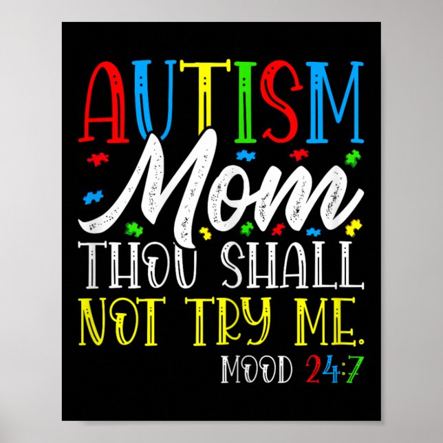 Affiche Autisme Maman Tu Ne Me Tenteras Pas - Autisme (Devant)