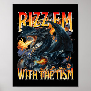 Affiche Autisme Mème Dragon Rizz Em Avec Tism Autistic
