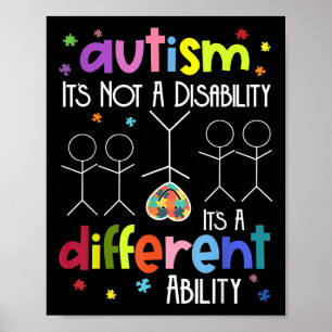 Affiche Autisme Pas Un Handicap C'Est Une Capacité Différe