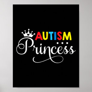 Affiche Autisme Princesse Fille Famille Autistique Enfants