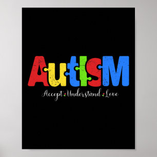 Affiche Autisme Puzzle Accepter Comprendre l'amour Autisme