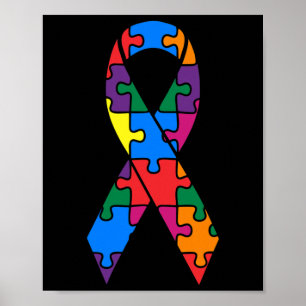 Affiche Autisme Ribbon Sensibilisation Plus Taille Femmes 