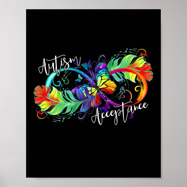 Affiche Autisme Rouge Plutôt Infinité Symbole Autiste Acce (Devant)