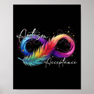 Affiche Autisme Rouge Plutôt Infinité Symbole Autiste Acce