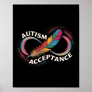 Affiche Autisme Rouge Plutôt Infinité Symbole Autiste Acce