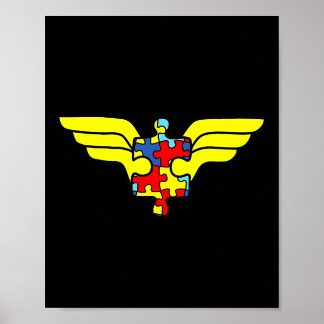 Affiche Autisme Superhero Autisme Cadeaux Pour Enfants (Devant)