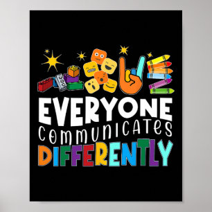 Affiche Autisme Tout Le Monde Communique Différemment Auti