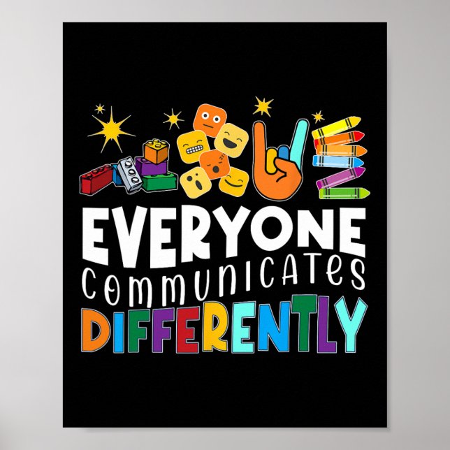 Affiche Autisme Tout Le Monde Communique Différemment Auti (Devant)