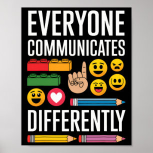 Affiche Autisme Tout Le Monde Communique Différemment Auti