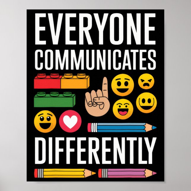 Affiche Autisme Tout Le Monde Communique Différemment Auti (Devant)