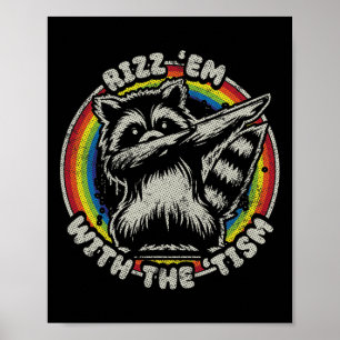Affiche Autisme Vintage Rizz Em Avec Le Mème Tism Autistiq