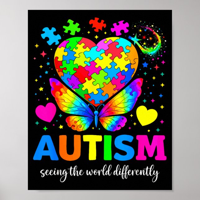 Affiche Autisme voir le monde différemment autisme (Devant)