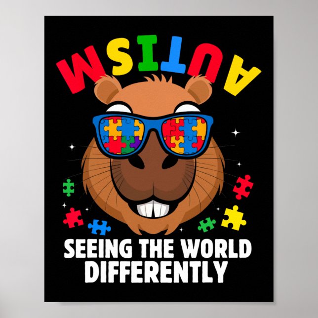 Affiche Autisme Voir Le Monde Différemment Casquette De Se (Devant)