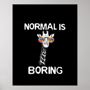 Affiche Autiste Normal, c'est ennuyeux, la pièce de puzzl