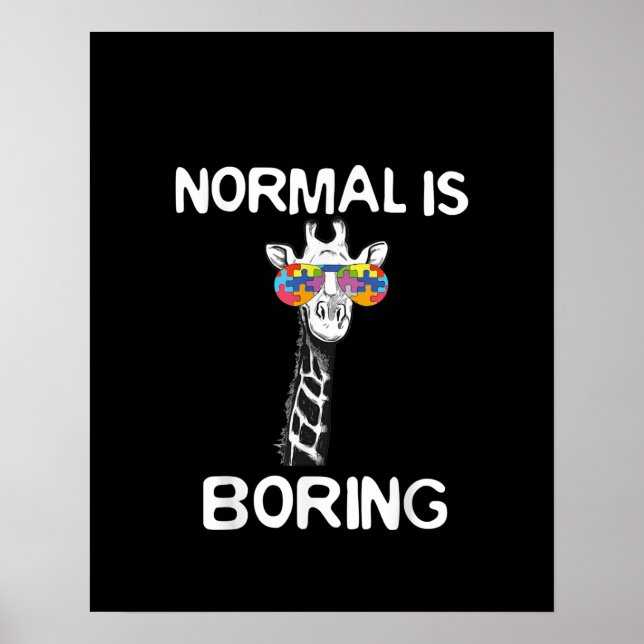 Affiche Autiste | Normal Est Ennuyeux Pièce De Puzzle Gira (Devant)
