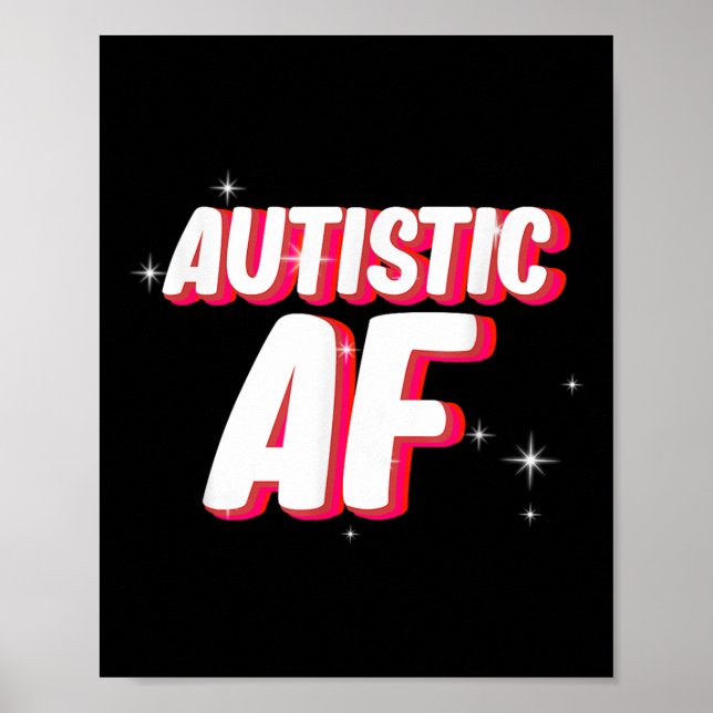 Affiche Autistic Af _ Sensibilisation sur l'autisme (Devant)