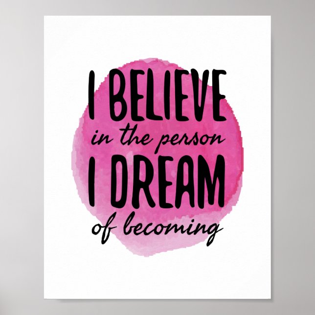 Affiche auto-amour mots de motivation pour l'autosoin (Devant)