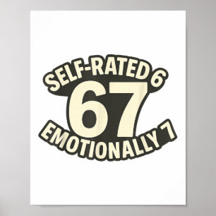 Affiche Auto-évalué 6 Émotionnellement 7 Drôle 67 Argot Me