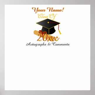 Affiche auto-graphique personnalisée de n'importe 