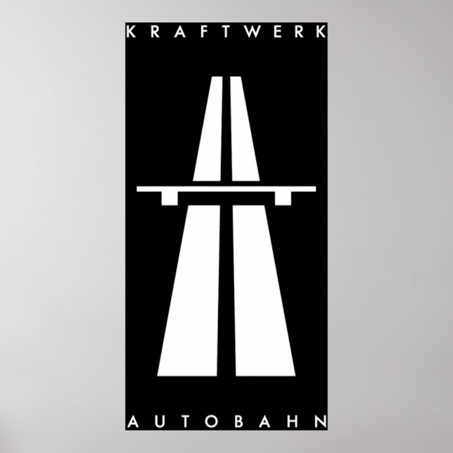 Affiche Autobahn Kraftwerk inspiré (Devant)