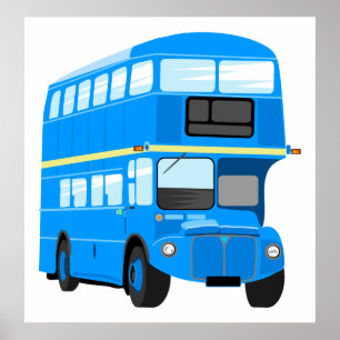 Affiche Autobus bleu