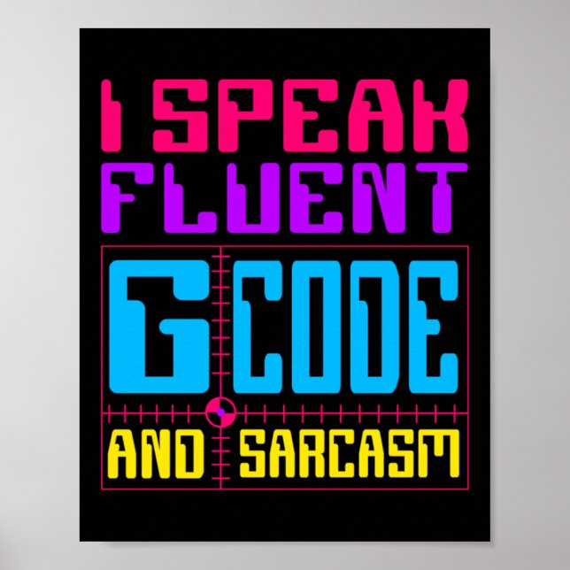 Affiche Autocollant à code G fluide cnc (Devant)