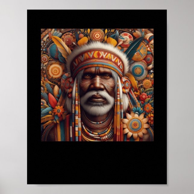 Affiche Autocollant aborigène australien (Devant)