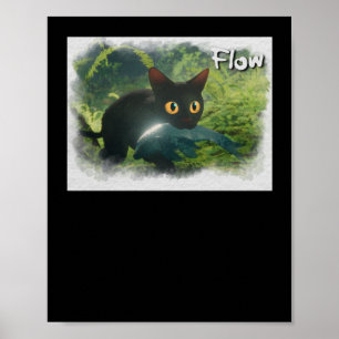 Affiche Autocollant de film d'animation Cat Flow