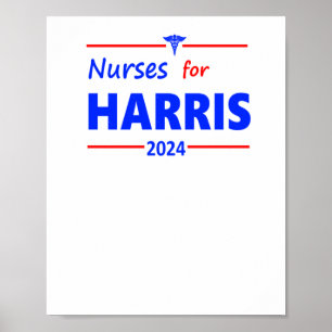 Affiche Autocollant de la campagne Nurses For Harris 2024