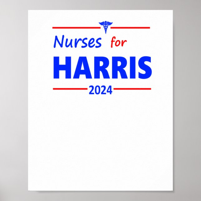 Affiche Autocollant de la campagne Nurses For Harris 2024  (Devant)