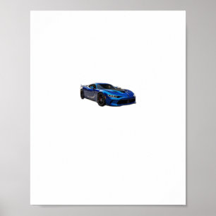 Affiche Autocollant démon à vitesse bleue