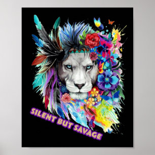 Affiche Autocollant Lion Sauvage