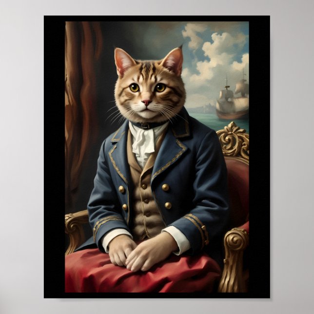 Affiche Autocollant maritime Meow (Devant)