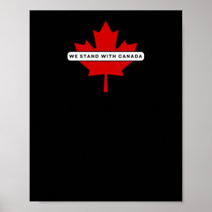 Affiche Autocollant Nous sommes avec le Canada