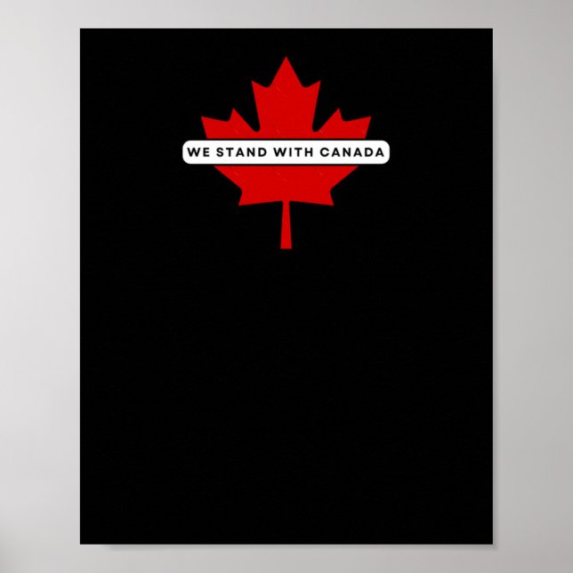 Affiche Autocollant Nous sommes avec le Canada  (Devant)
