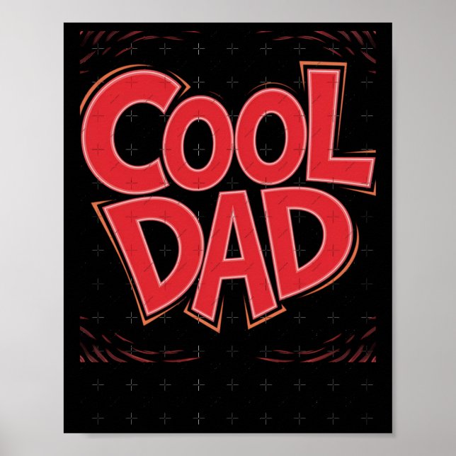 Affiche Autocollant Papa Cool (Devant)
