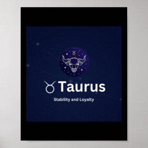 Affiche Autocollant Signe Zodiaque Taureau