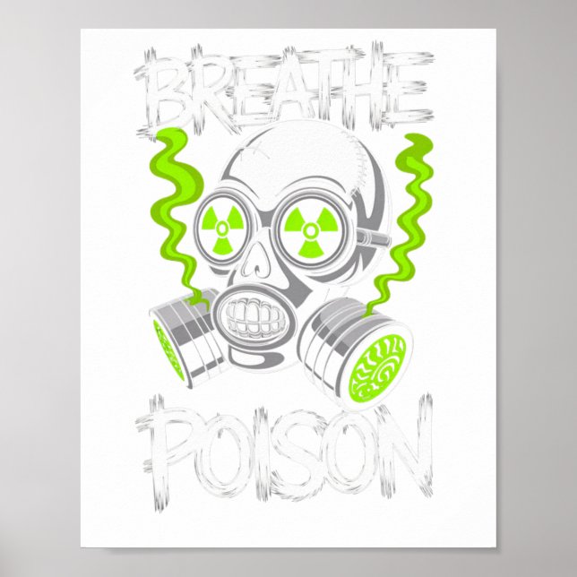 Affiche Autocollant Toxic Skull Drifter  (Devant)
