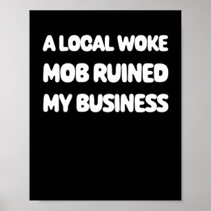 Affiche Autocollant Woke Mob
