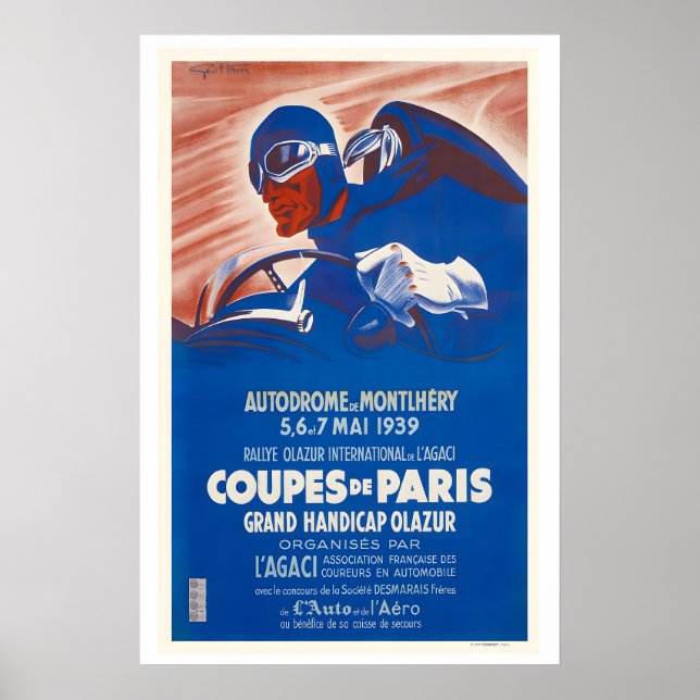 Affiche Autodrome of Montlhery France Automobile Rally (Devant)