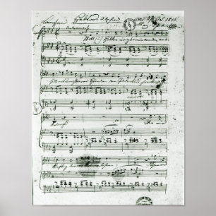 Affiche Autograph score for the lied 'Hektors Abschied'