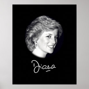 Affiche autographe de la princesse Diana